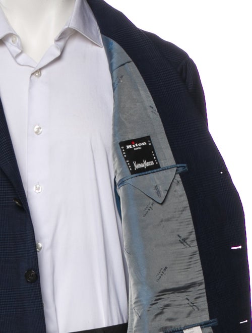 Kiton Plaid Print Blazer