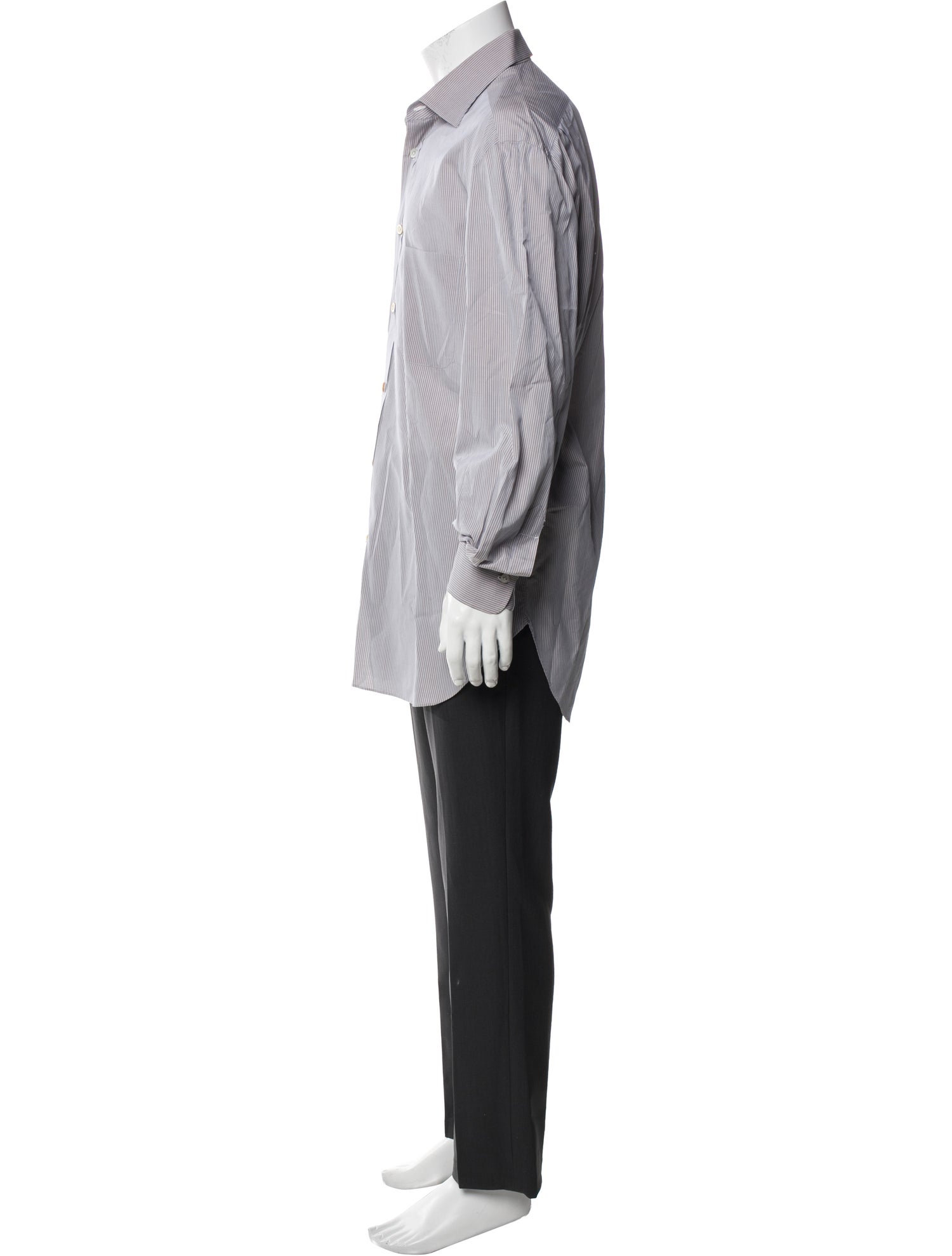 Kiton Striped Long Sleeve Shirt