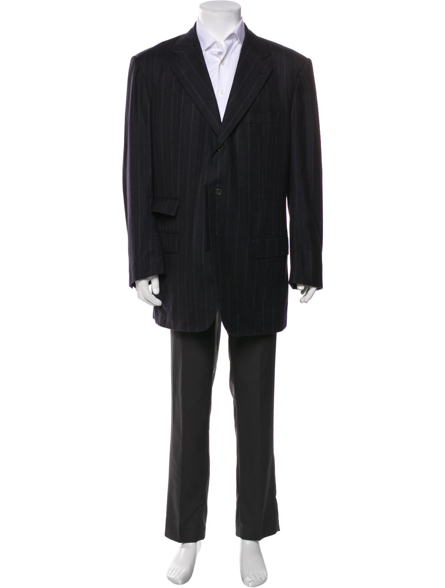 Kiton Wool Striped Blazer