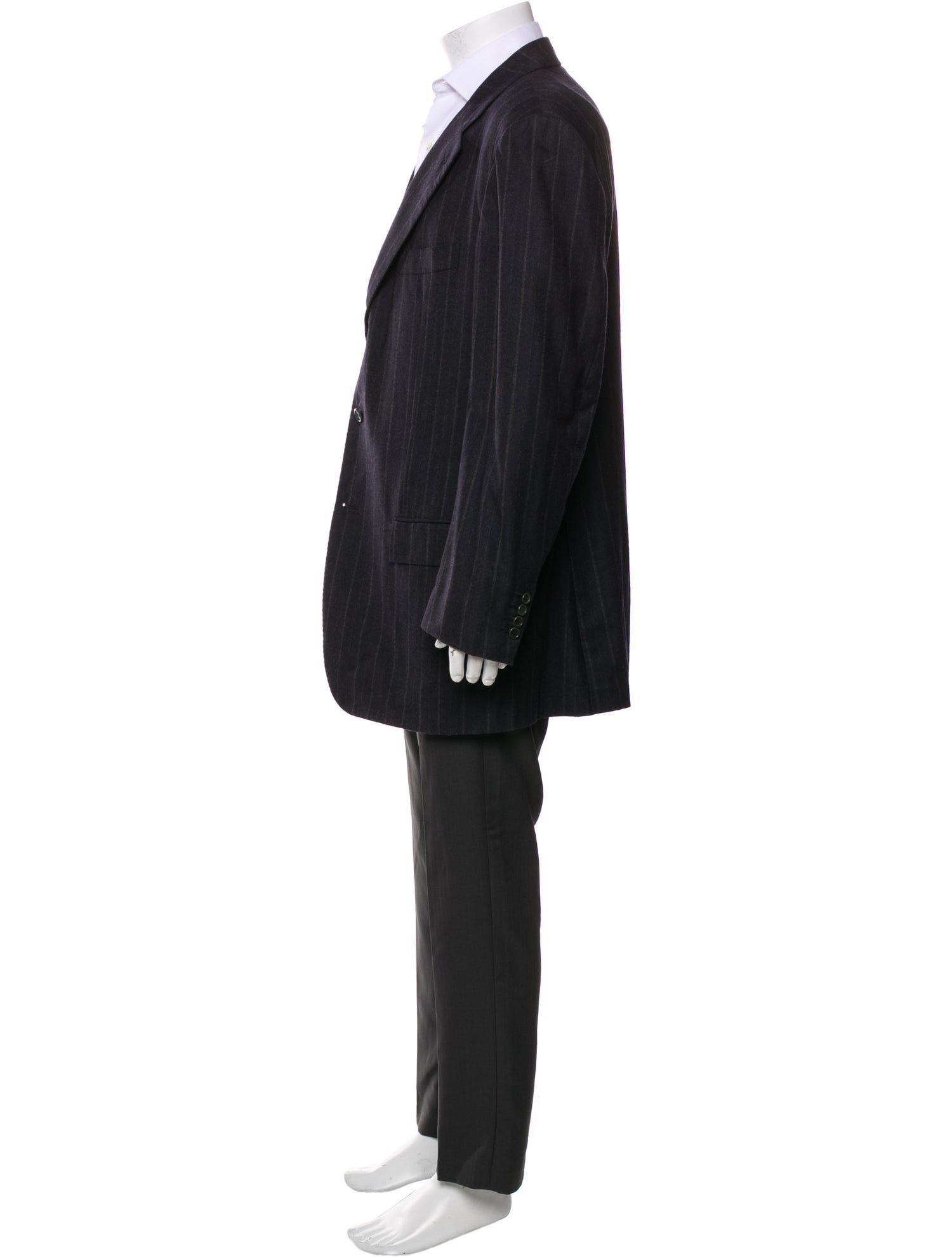 Kiton Wool Striped Blazer