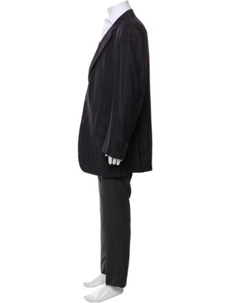 Kiton Wool Striped Blazer