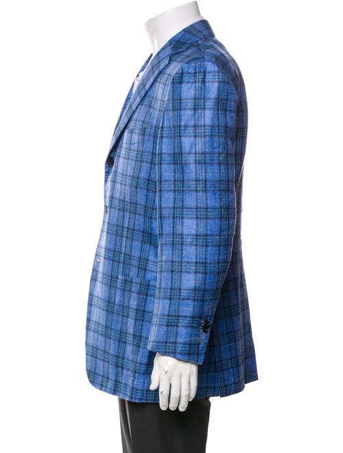 Kiton Plaid Print Blazer