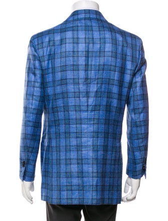 Kiton Plaid Print Blazer