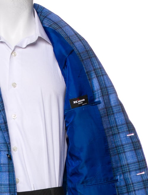 Kiton Plaid Print Blazer