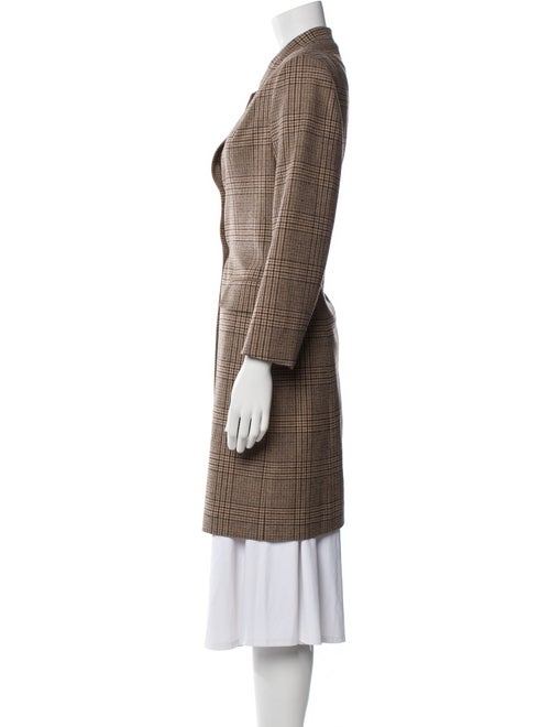 Kiton Wool Plaid Print Coat