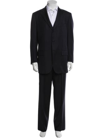 Kiton Wool Striped Two-Piece Blazer
