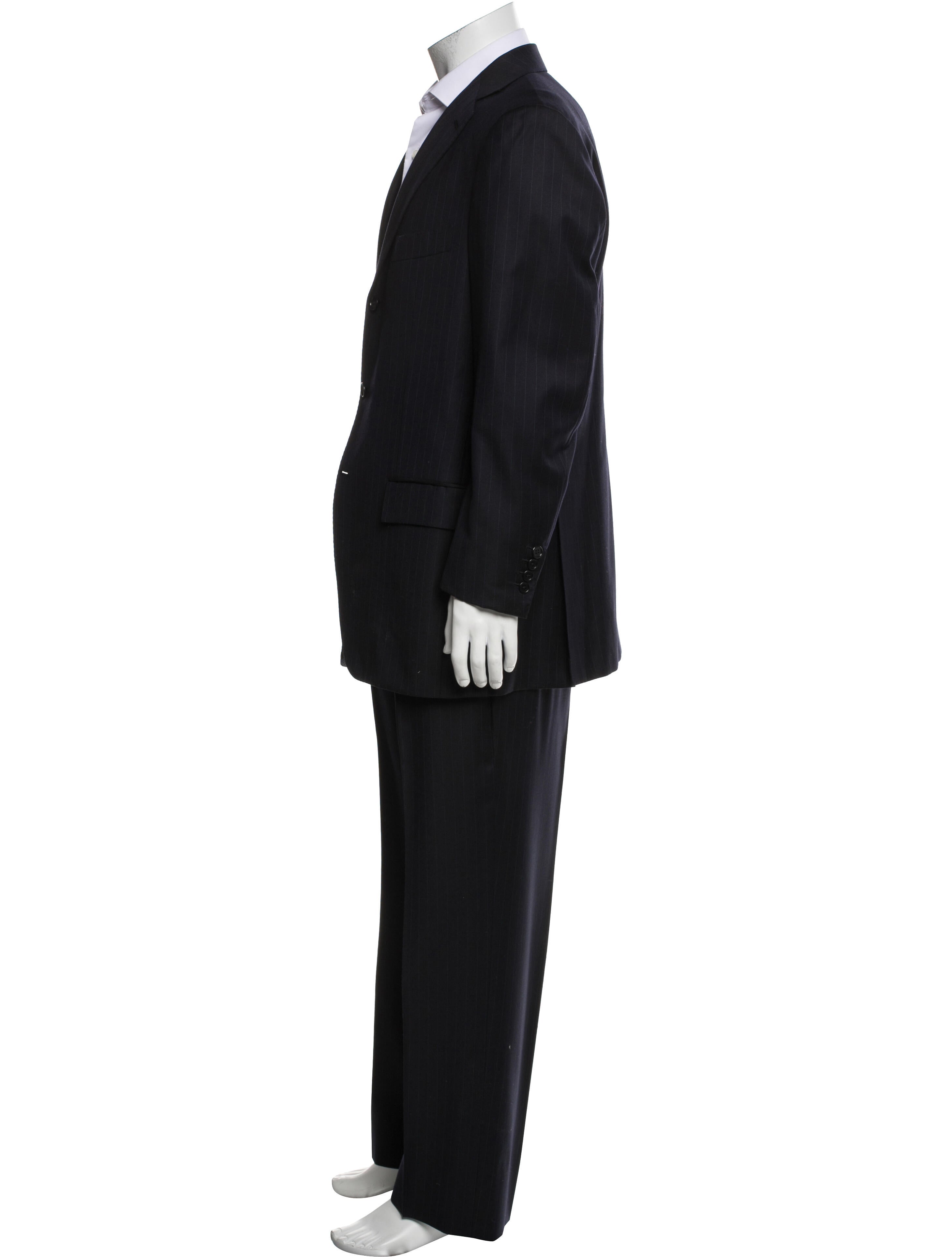 Kiton Wool Striped Two-Piece Blazer