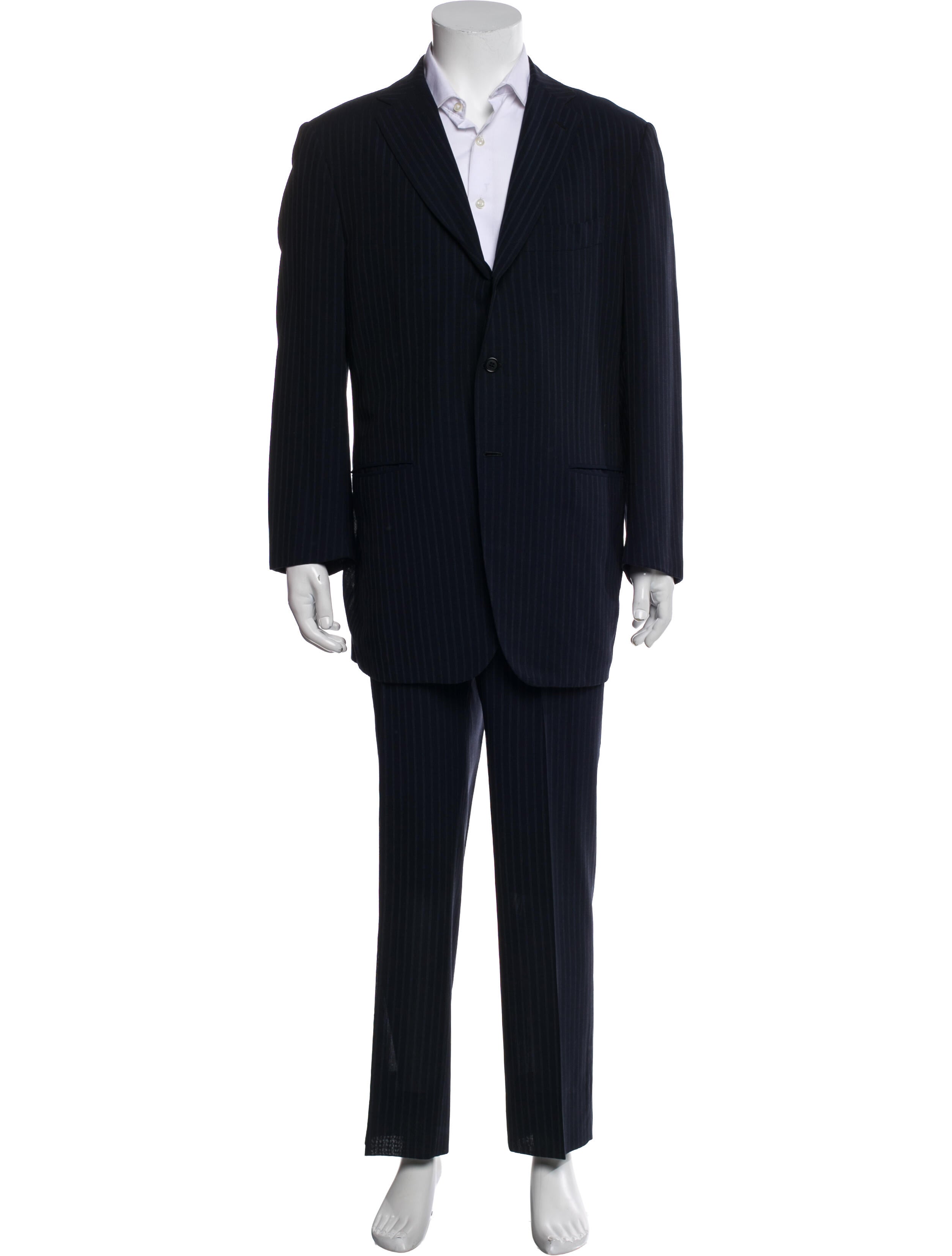 Kiton Wool Striped Two-Piece Blazer