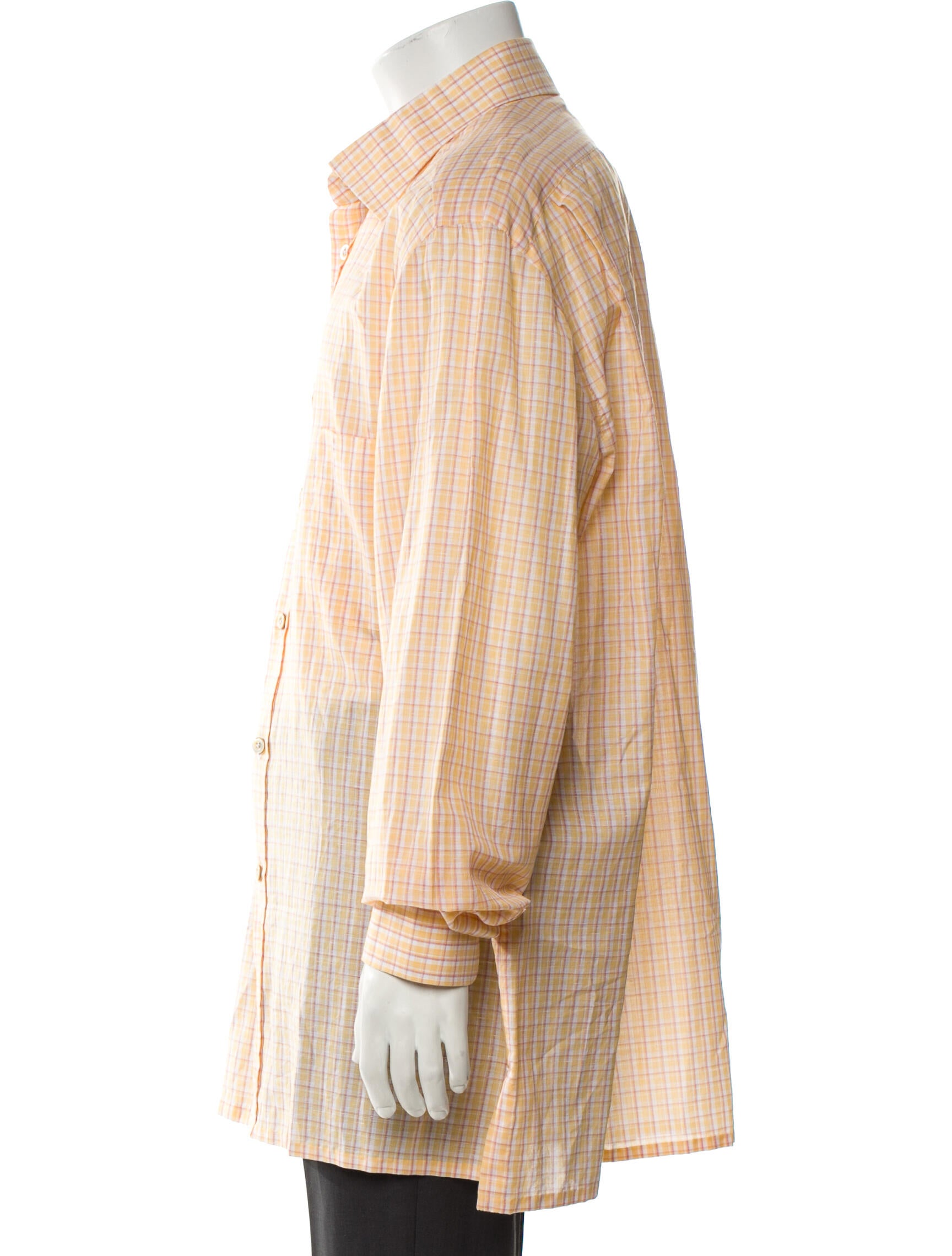 Kiton Plaid Print Long Sleeve Shirt