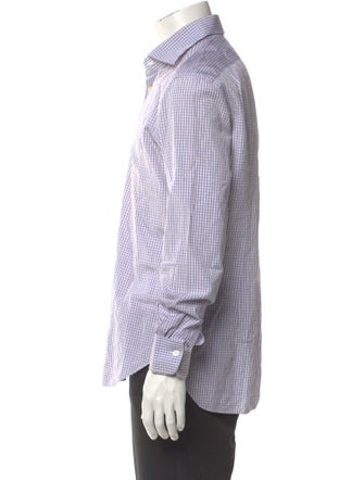 Kiton Plaid Print Long Sleeve Shirt