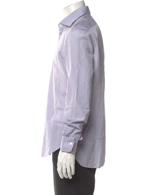 Kiton Plaid Print Long Sleeve Shirt