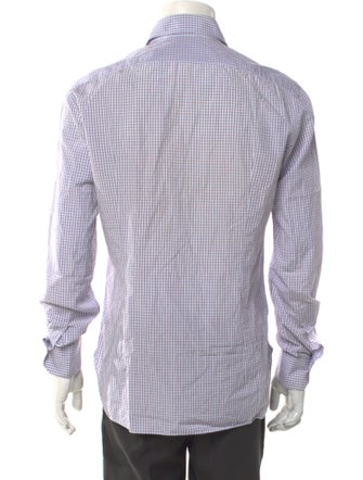 Kiton Plaid Print Long Sleeve Shirt