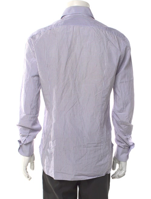 Kiton Plaid Print Long Sleeve Shirt