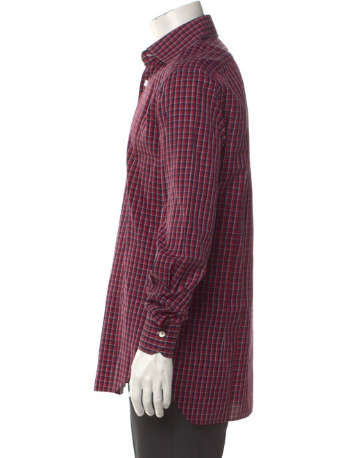 Kiton Plaid Print Long Sleeve Shirt