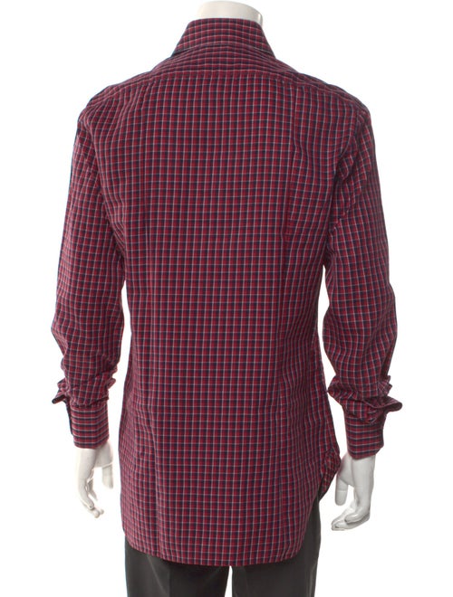 Kiton Plaid Print Long Sleeve Shirt