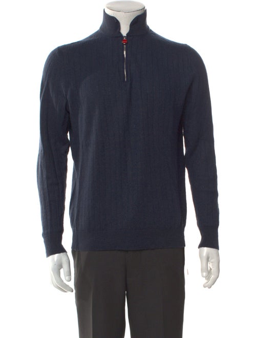 Kiton Linen Turtleneck Polo Sweater