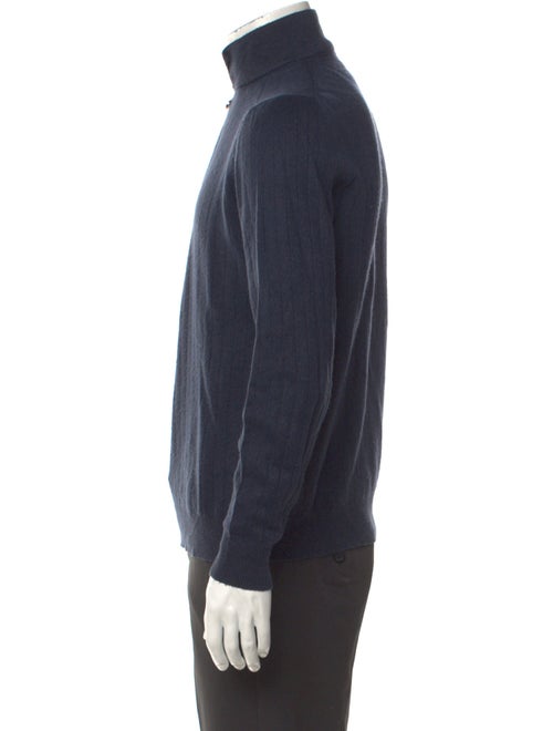 Kiton Linen Turtleneck Polo Sweater