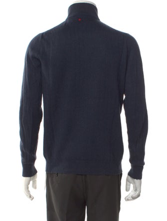 Kiton Linen Turtleneck Polo Sweater