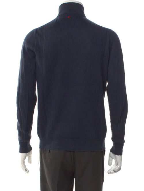 Kiton Linen Turtleneck Polo Sweater
