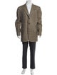 Kiton Cashmere Houndstooth Print Overcoat