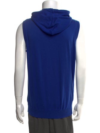Kiton V-Neck Sleeveless Hoodie