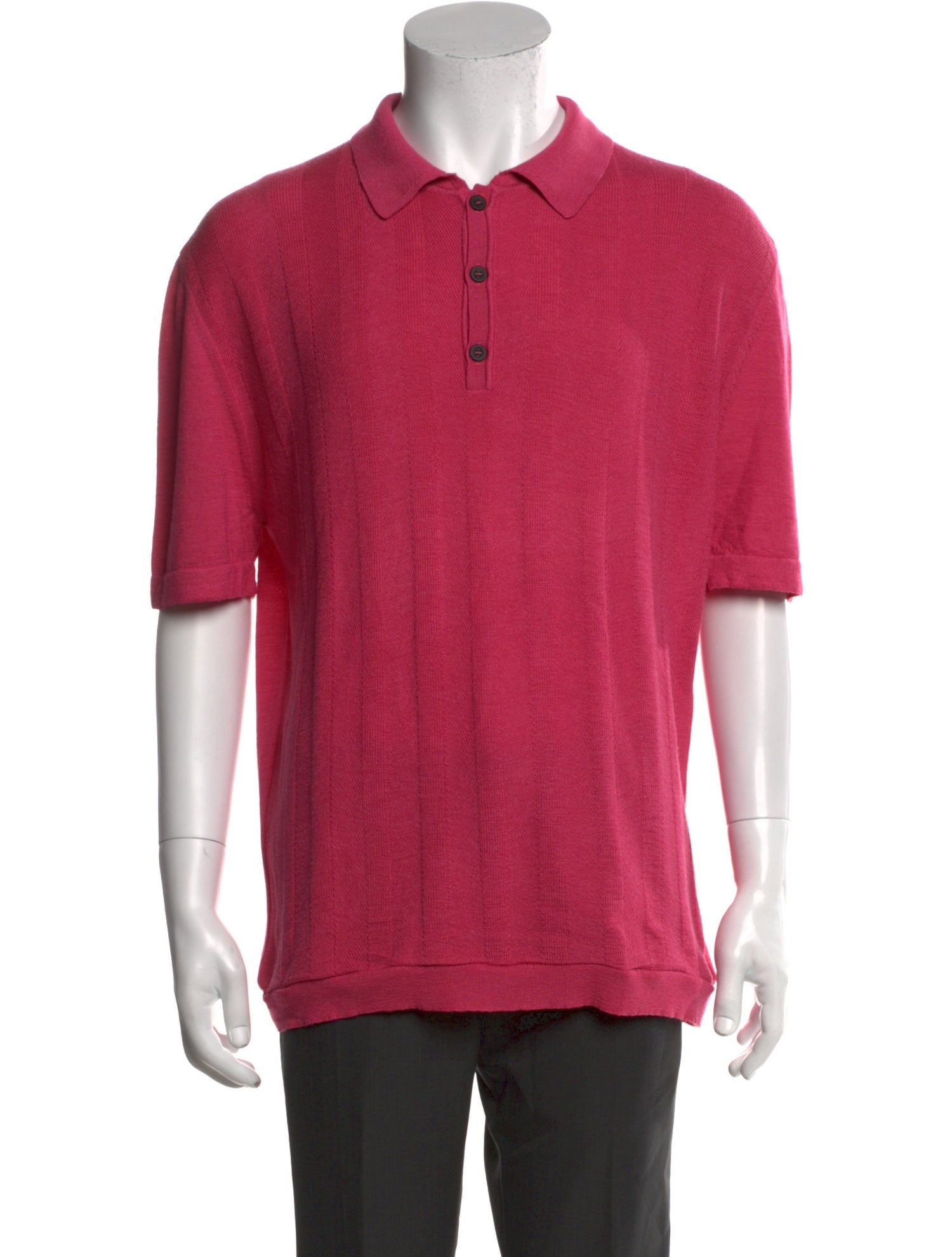 Kiton Virgin Wool Short Sleeve Shirt
