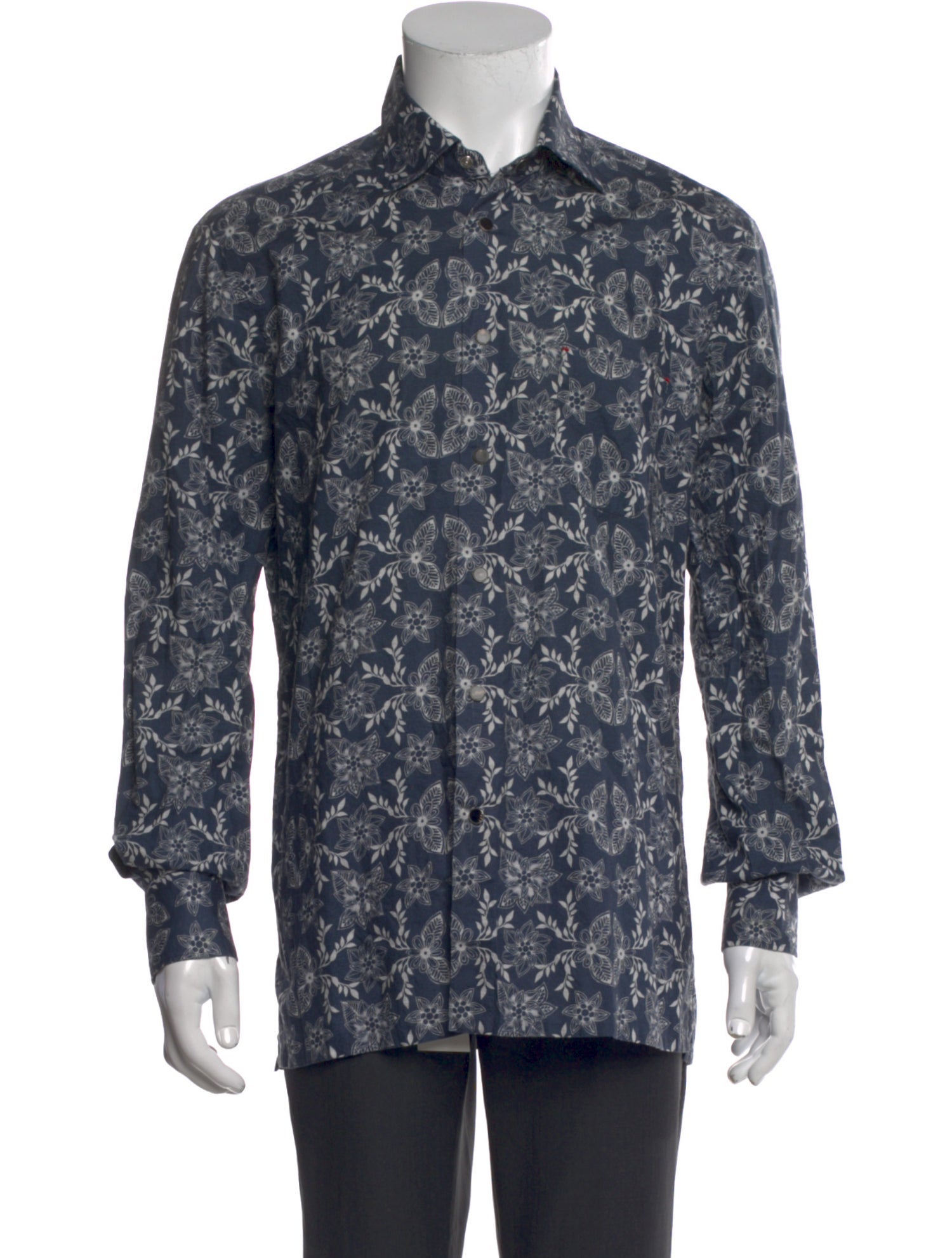 Kiton Floral Print Long Sleeve Shirt