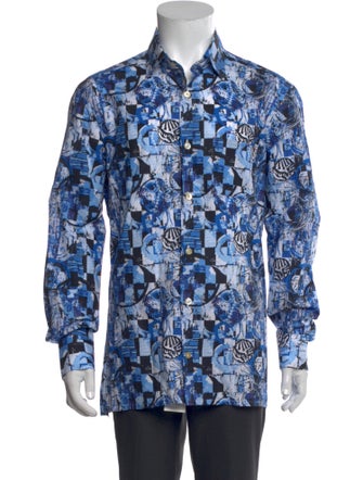 Kiton Printed Long Sleeve Shirt