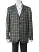 Kiton Cashmere Plaid Print Blazer