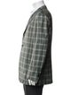 Kiton Cashmere Plaid Print Blazer