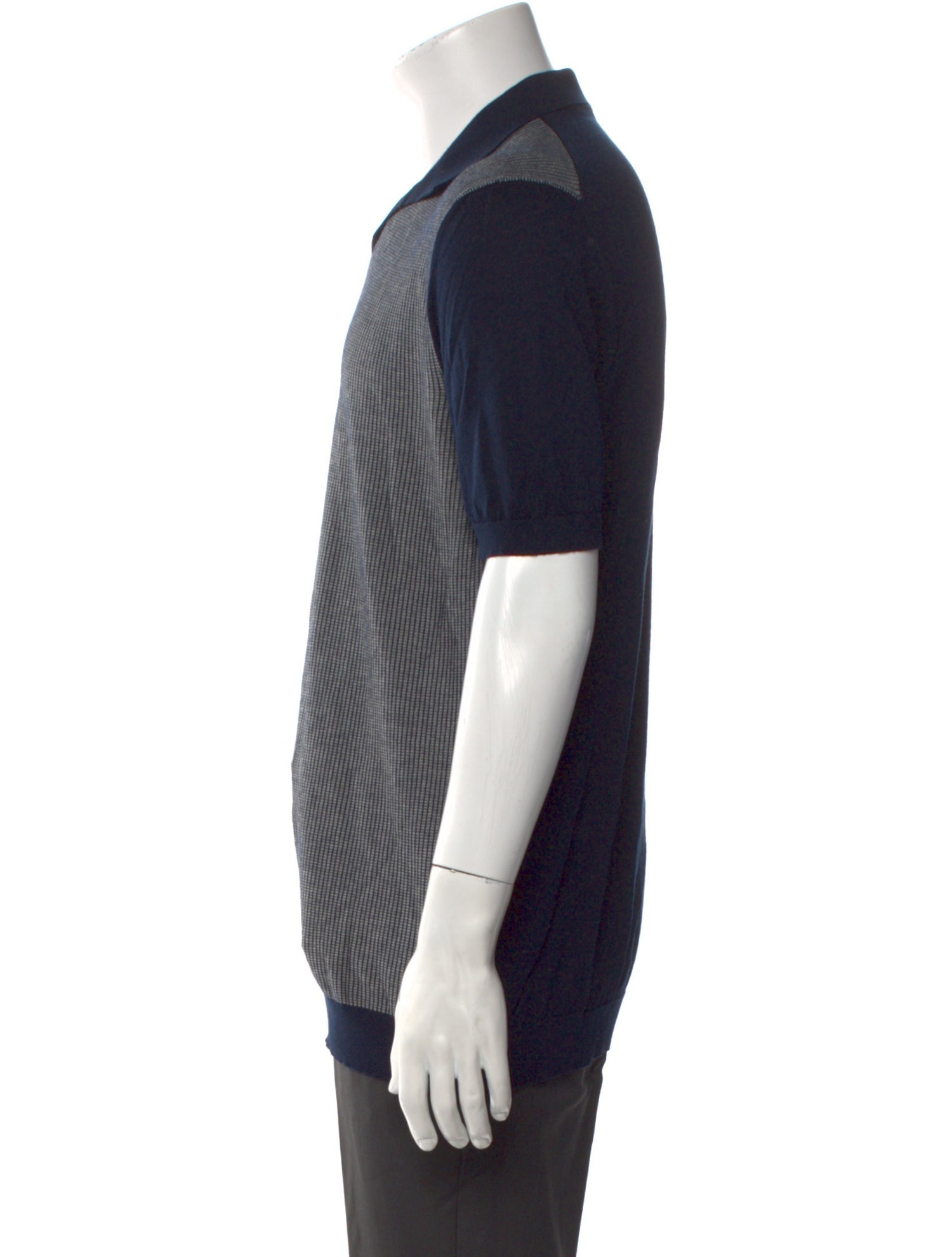 Kiton Striped Collar Polo Shirt