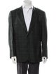 Kiton Linen Plaid Print Blazer