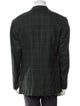 Kiton Linen Plaid Print Blazer