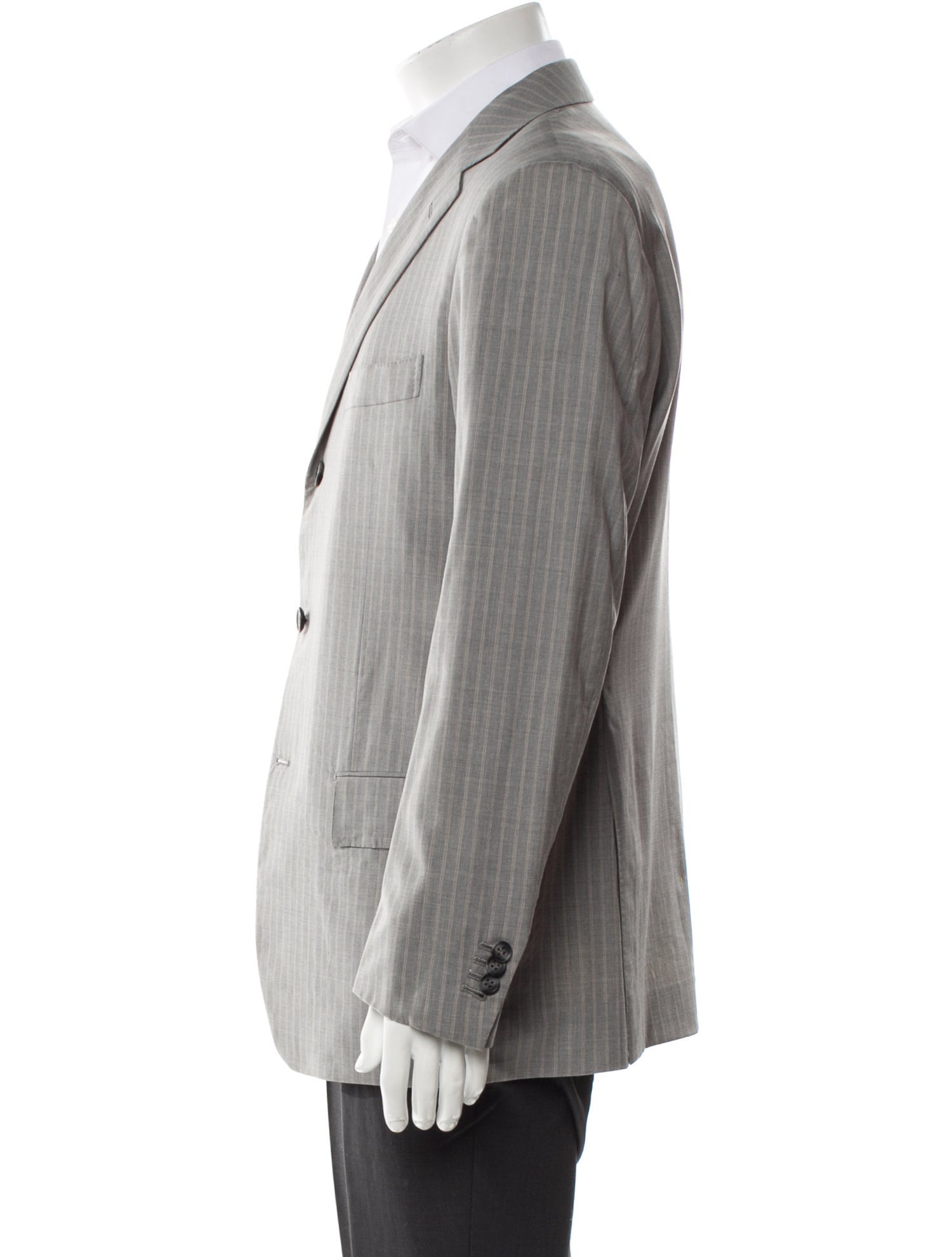 Kiton Wool Striped Blazer