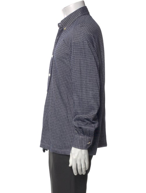 Kiton Plaid Print Long Sleeve Dress Shirt