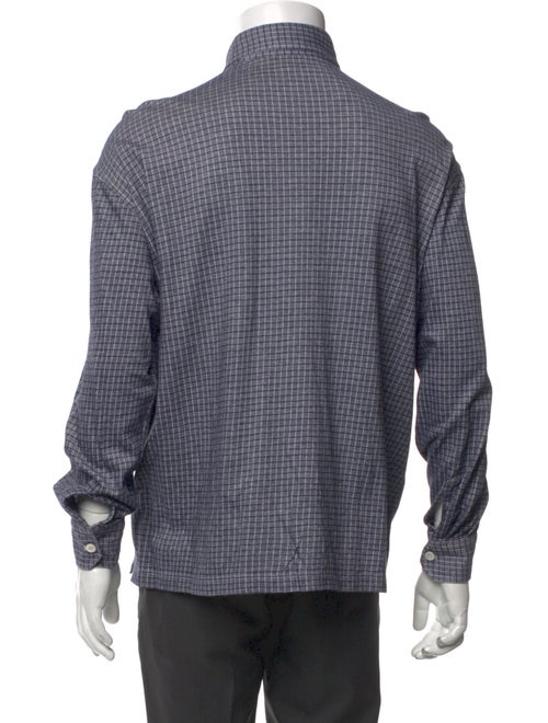 Kiton Plaid Print Long Sleeve Dress Shirt