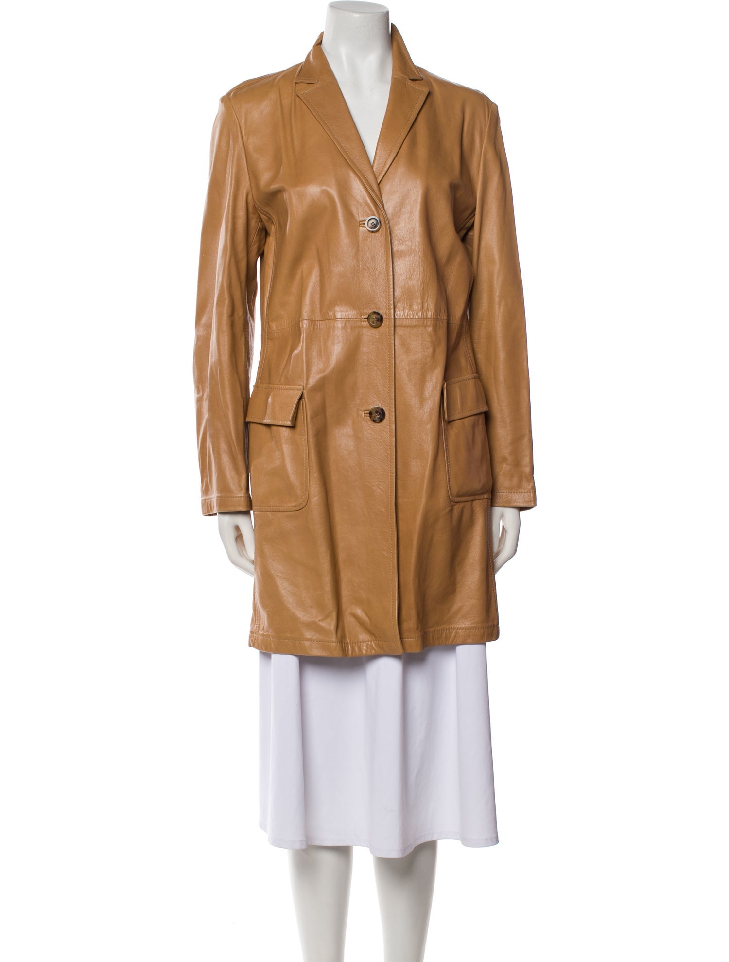 Kiton Leather Trench Coat w/ Tags