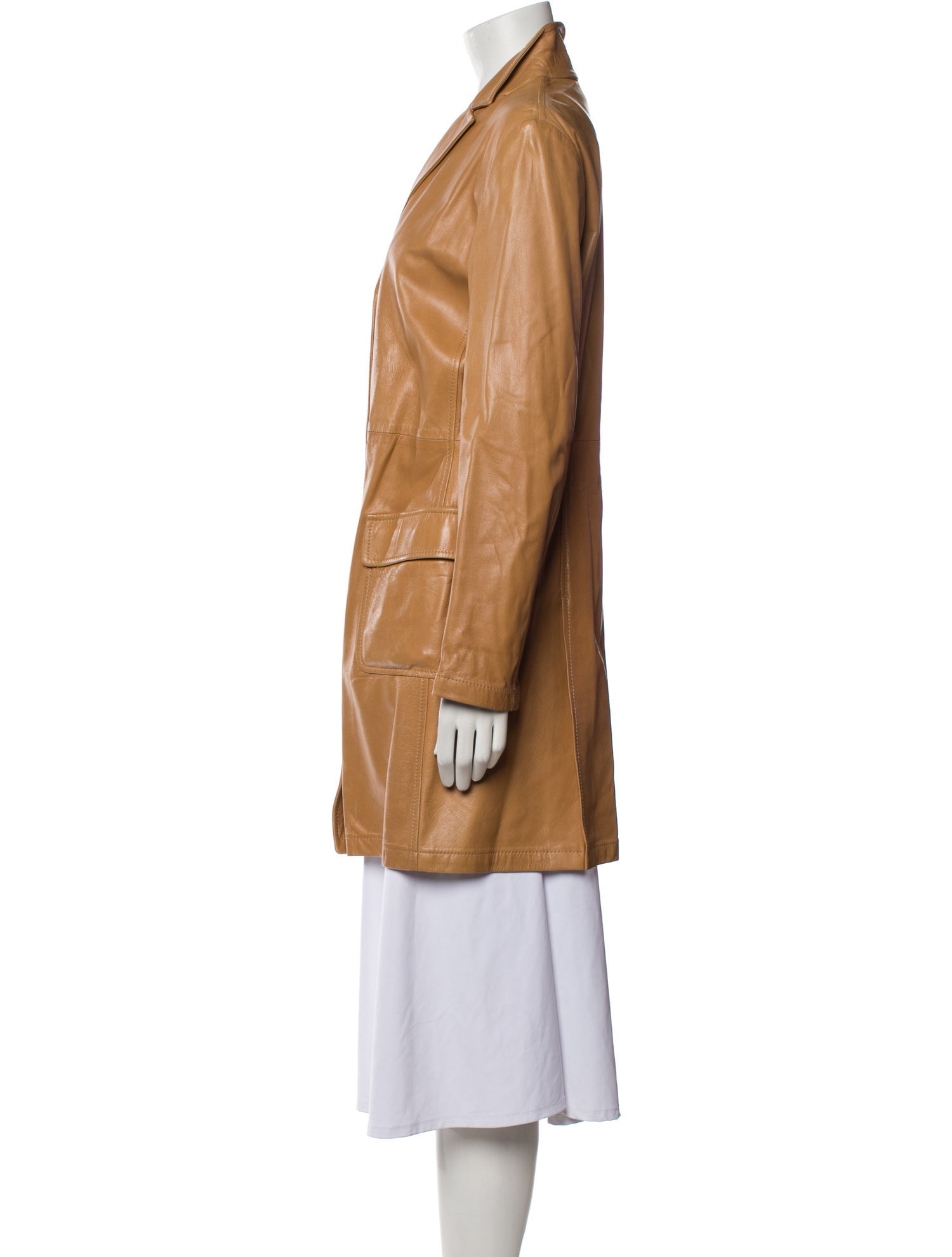 Kiton Leather Trench Coat w/ Tags