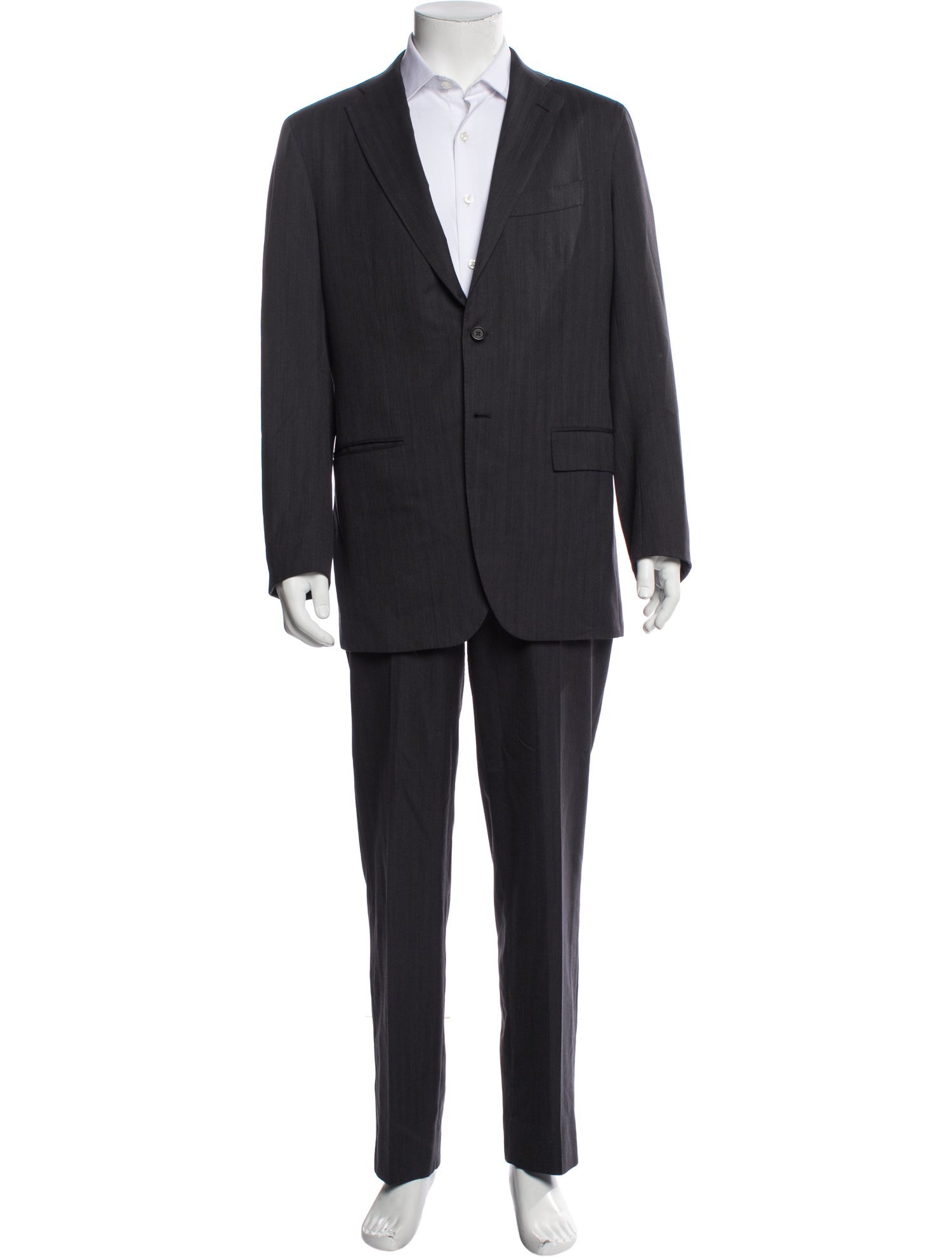 Kiton Wool Striped Two-Piece Blazer