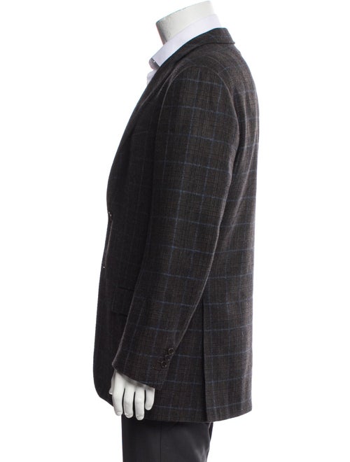 Kiton Cashmere Plaid Print Two-Piece Blazer