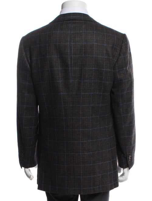 Kiton Cashmere Plaid Print Two-Piece Blazer