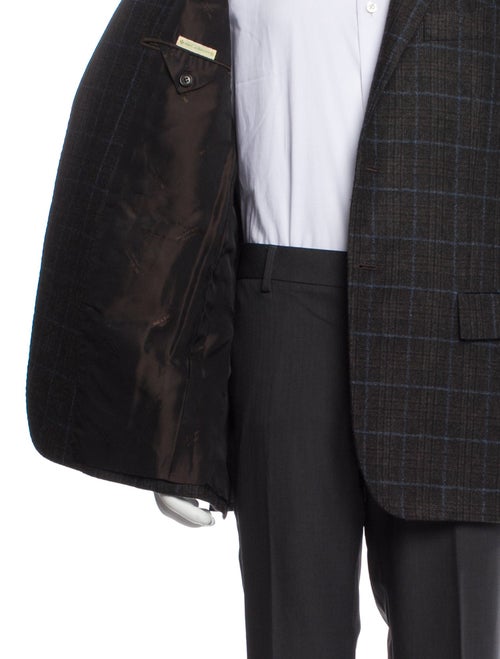 Kiton Cashmere Plaid Print Two-Piece Blazer