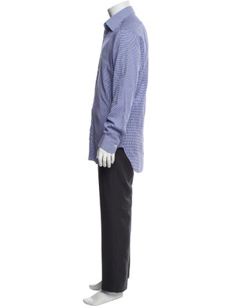 Kiton Plaid Print Long Sleeve Shirt