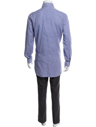 Kiton Plaid Print Long Sleeve Shirt