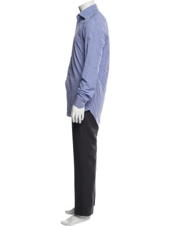 Kiton Plaid Print Long Sleeve Shirt