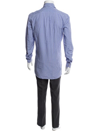 Kiton Plaid Print Long Sleeve Shirt