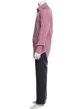 Kiton Plaid Print Long Sleeve Shirt