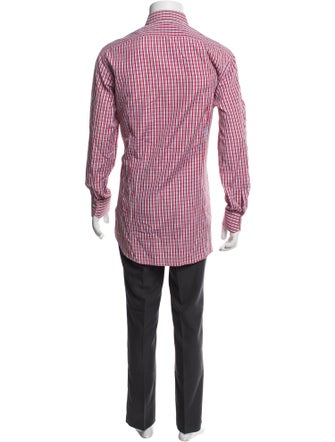 Kiton Plaid Print Long Sleeve Shirt