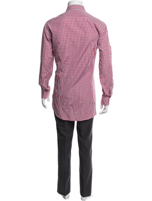 Kiton Plaid Print Long Sleeve Shirt