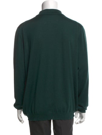 Kiton Cashmere Collar Polo Sweater